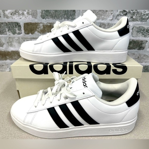 adidas Other - Adidas - Grand Court 2.0 White W/Black Men's Size 10.5 NEW